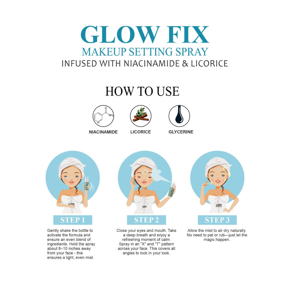 Love Earth Makeup Setting Spray Glow Fix (50ml)
