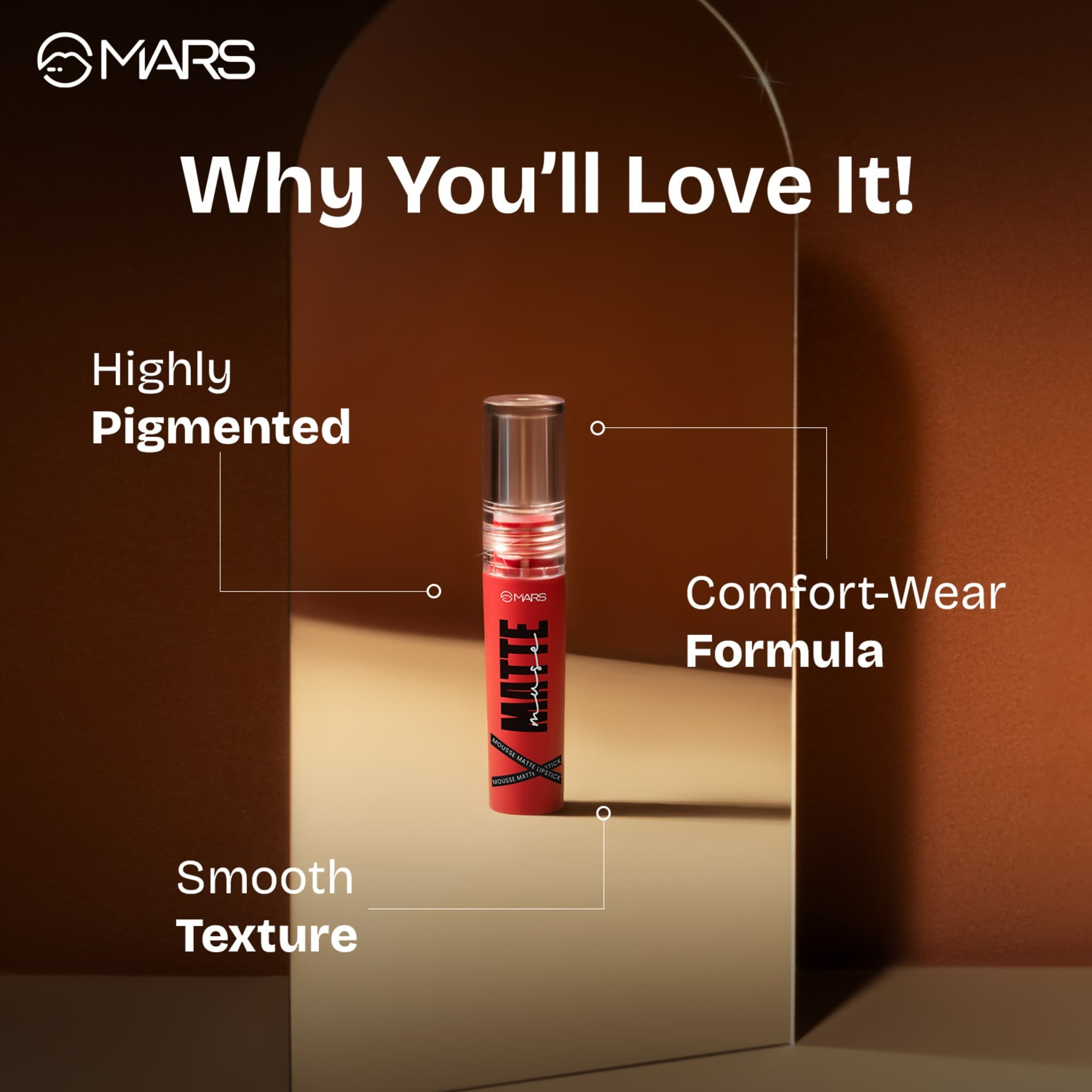MARS Matte Muse Lipstick - 13 Power Diva (3ml)