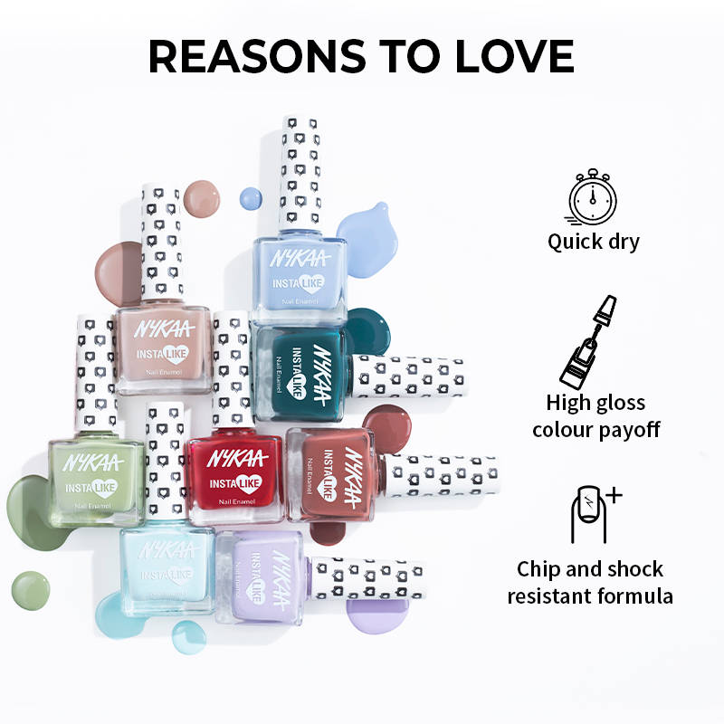 Nykaa Cosmetics Nail Enamel - Magenta Meme + Mauve Mood + Pink Potrait