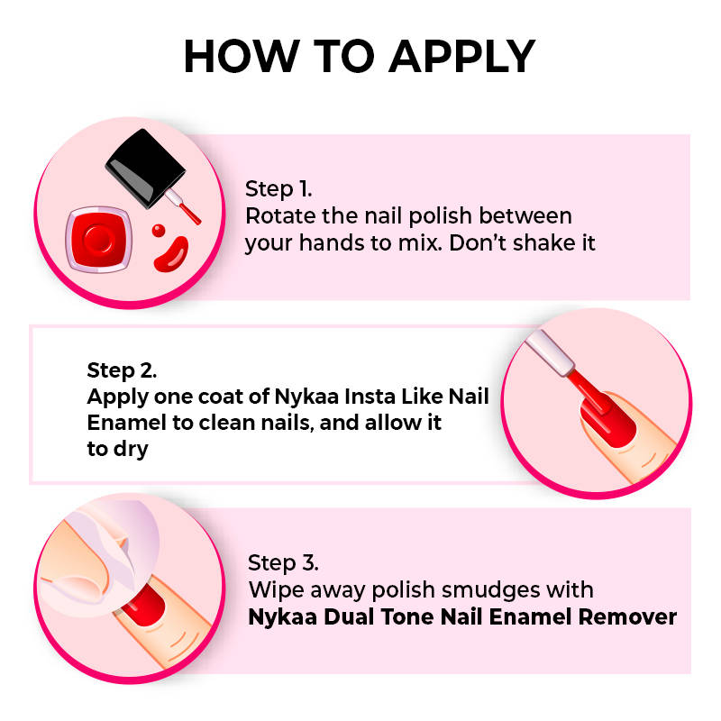 Nykaa Cosmetics Nail Enamel - Magenta Meme + Mauve Mood + Pink Potrait