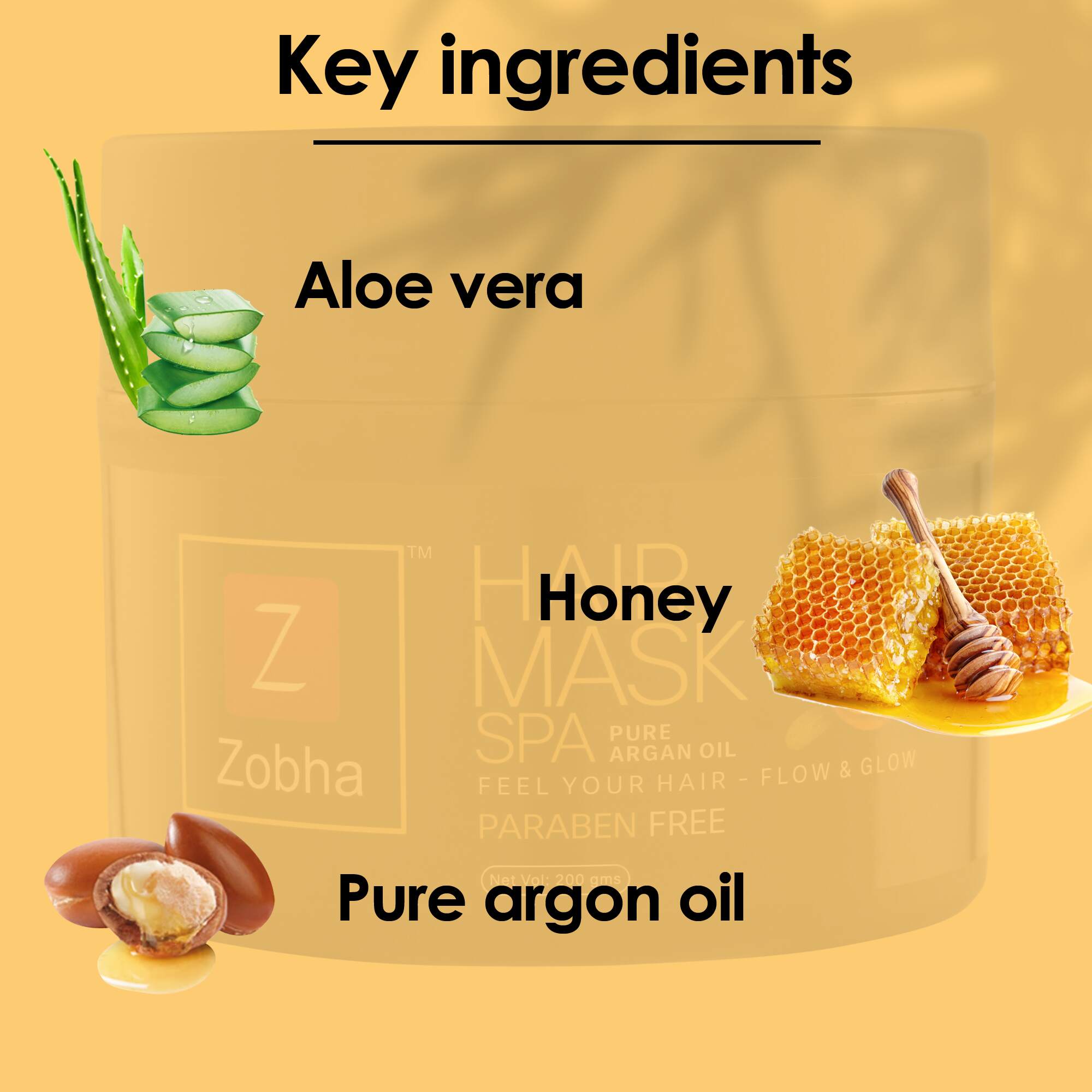 ZOBHA - HAIR MASK SPA CREAM WITH PURE ARGAN OIL (200g)