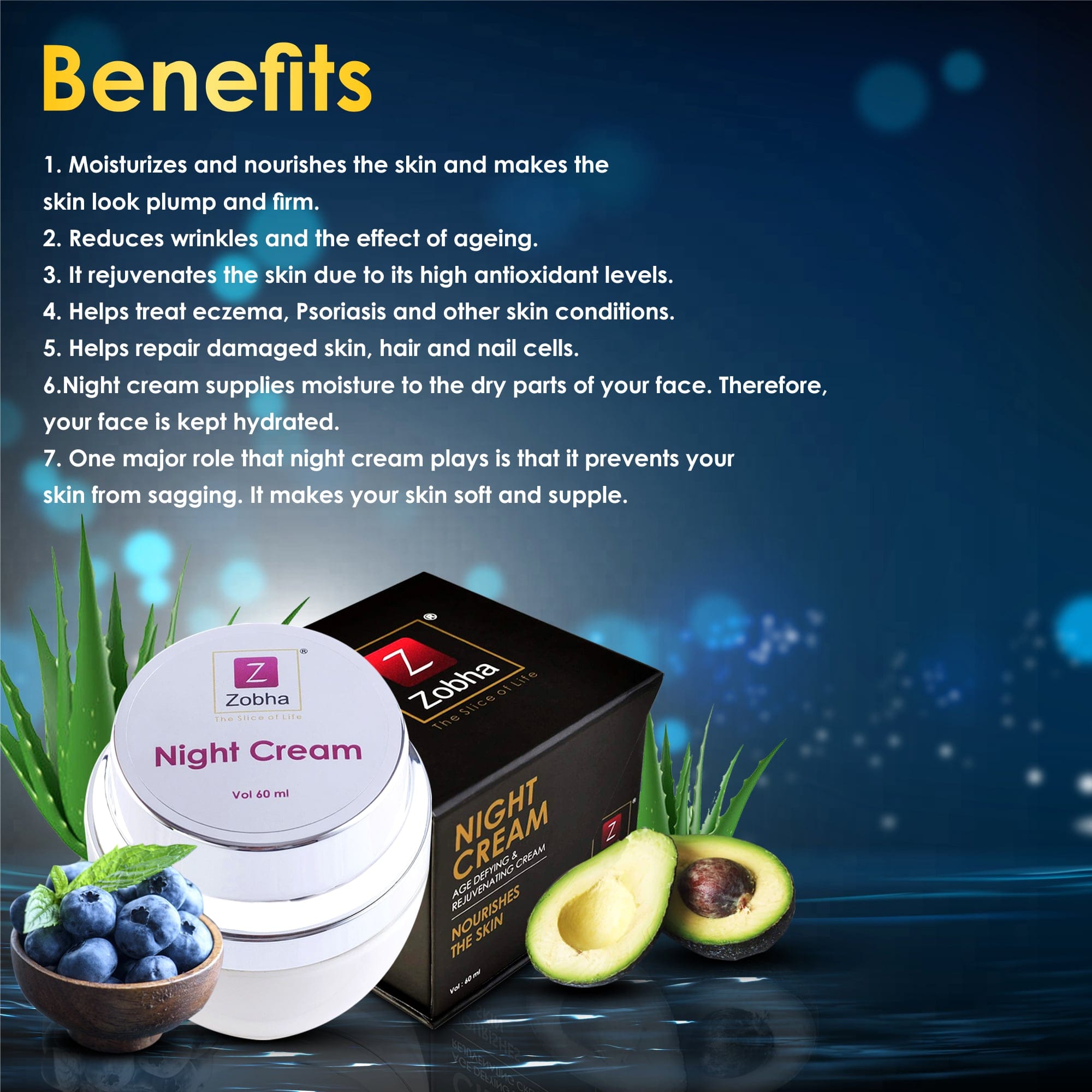 ZOBHA - AGE DEFYING & REJUVENATING NIGHT CREAM (60ml)