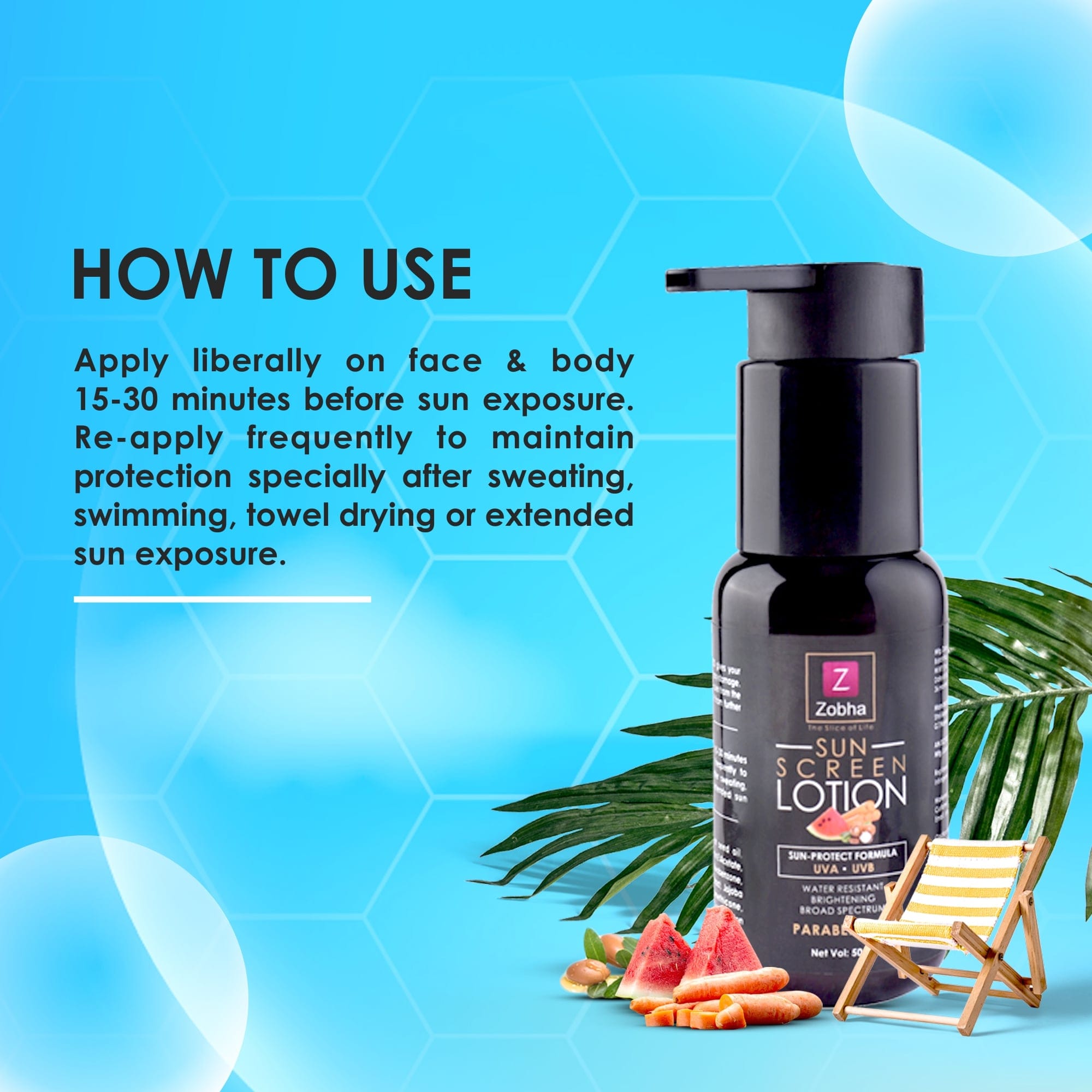 Zobha - SUN SCREEN LOTION (50ml)