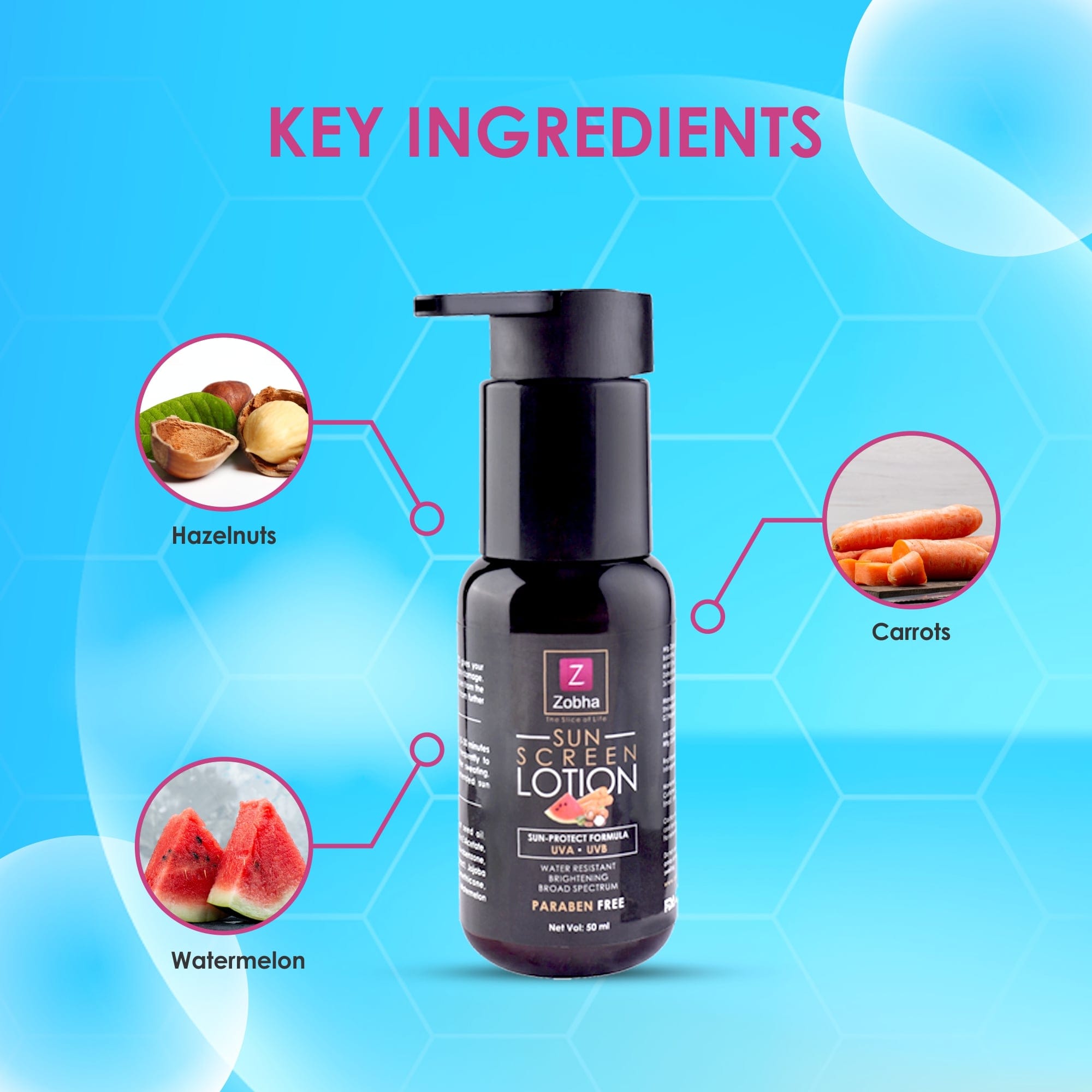 Zobha - SUN SCREEN LOTION (50ml)