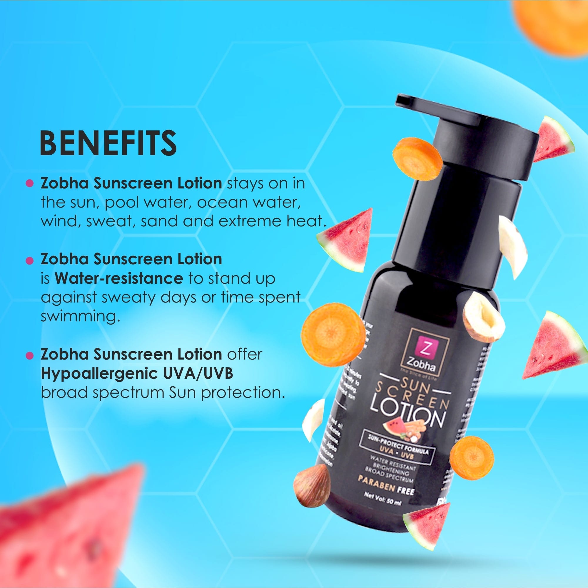 Zobha - SUN SCREEN LOTION (50ml)
