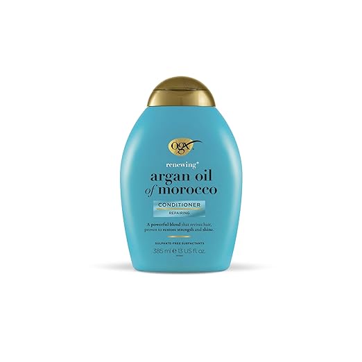OGX Renewing + Argan Oil of Morocco Hydrating Hair Conditioner, Cold-Pressed Argan Oil to Help Moisturize, Soften & Strengthen Hair, Paraben-Free with Sulfate-F