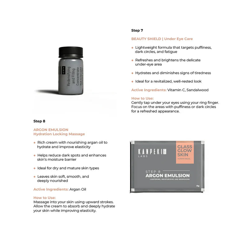 Kanpeki - Glass Glow Skin 11 Steps Facial (Brightening Hydrating Nourishing)