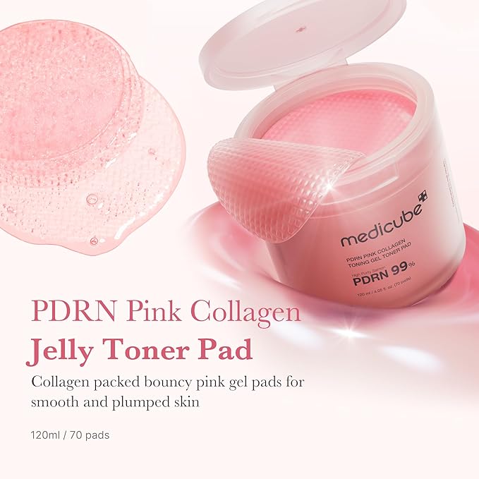 Medicube PDRN Pink Collagen Toning Gel Toner Pad (70pcs)