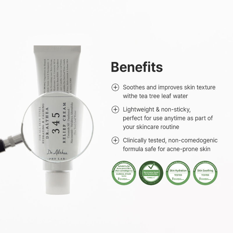 Dr.Althea 345 Relief Cream: Soothing & Barrier Repair Cream with power of Niacinamide & Panthenol (50ml)