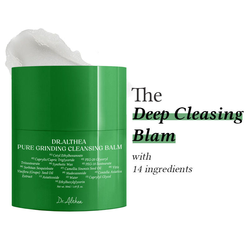 Dr.Althea Pure Grinding Cleansing Balm: Gentle Oil-Based Makeup Remover & Pore Cleanser (50ml)