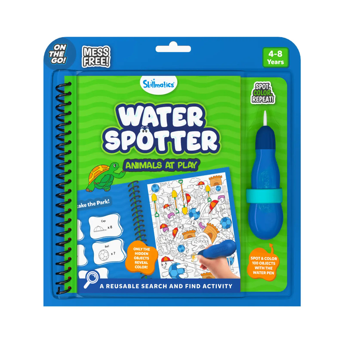 Skillmatics Water Spotter: Animals At Play | Reusable Search & Find Book (ages 4-8)