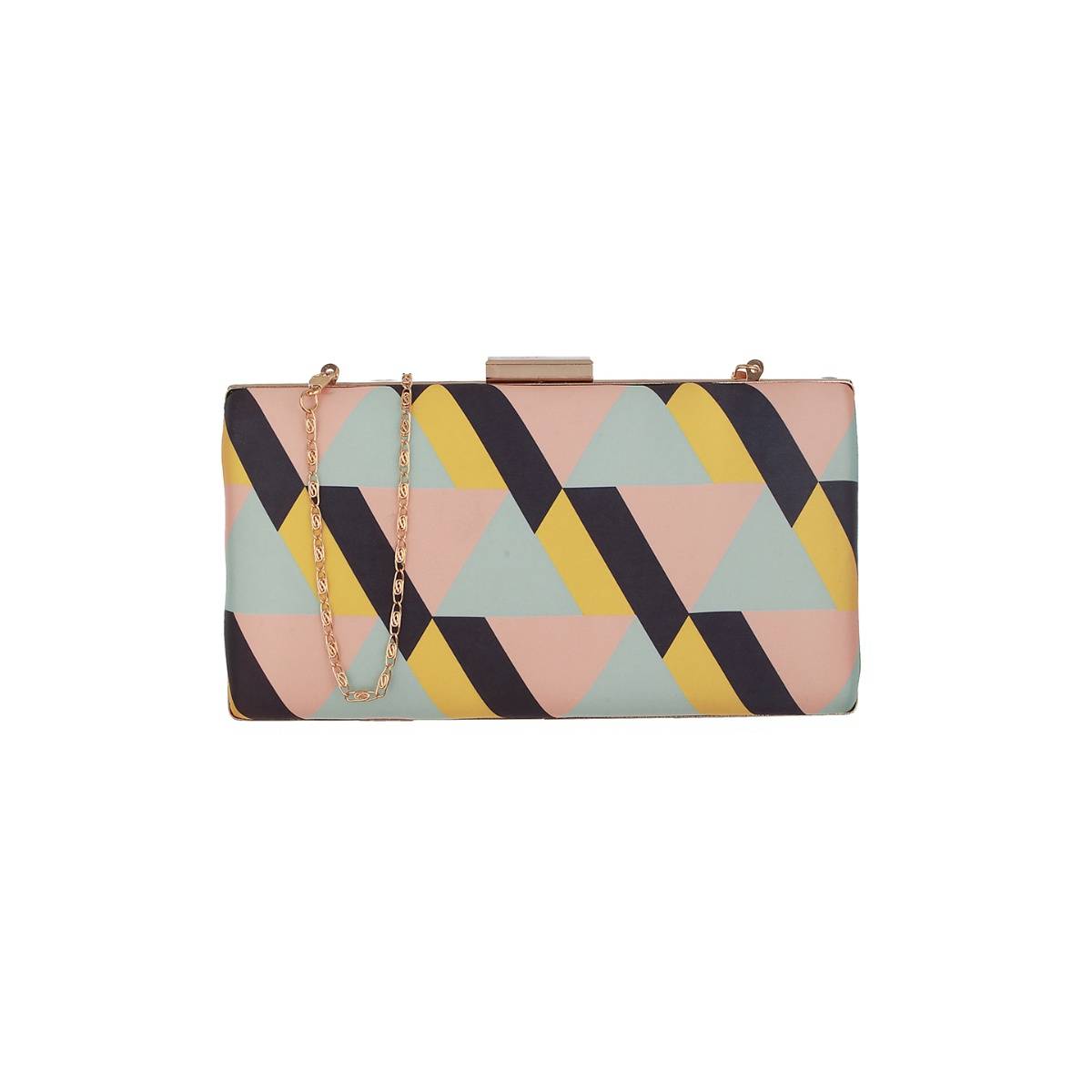 Aatmana Multi-coloured Printed Box Clutch