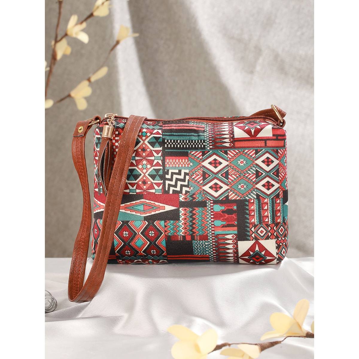 Aatmana Multi-coloured Abstract Printed Sling Bag