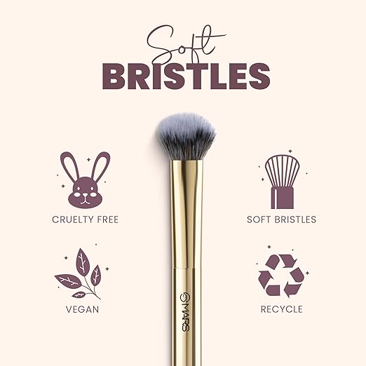 MARS Artist's Arsenal Professional Dense Highlighter Brush For Face | Precise Synthetic Bristles | Feather Soft Touch | Professional Makeup Brush BRF-04