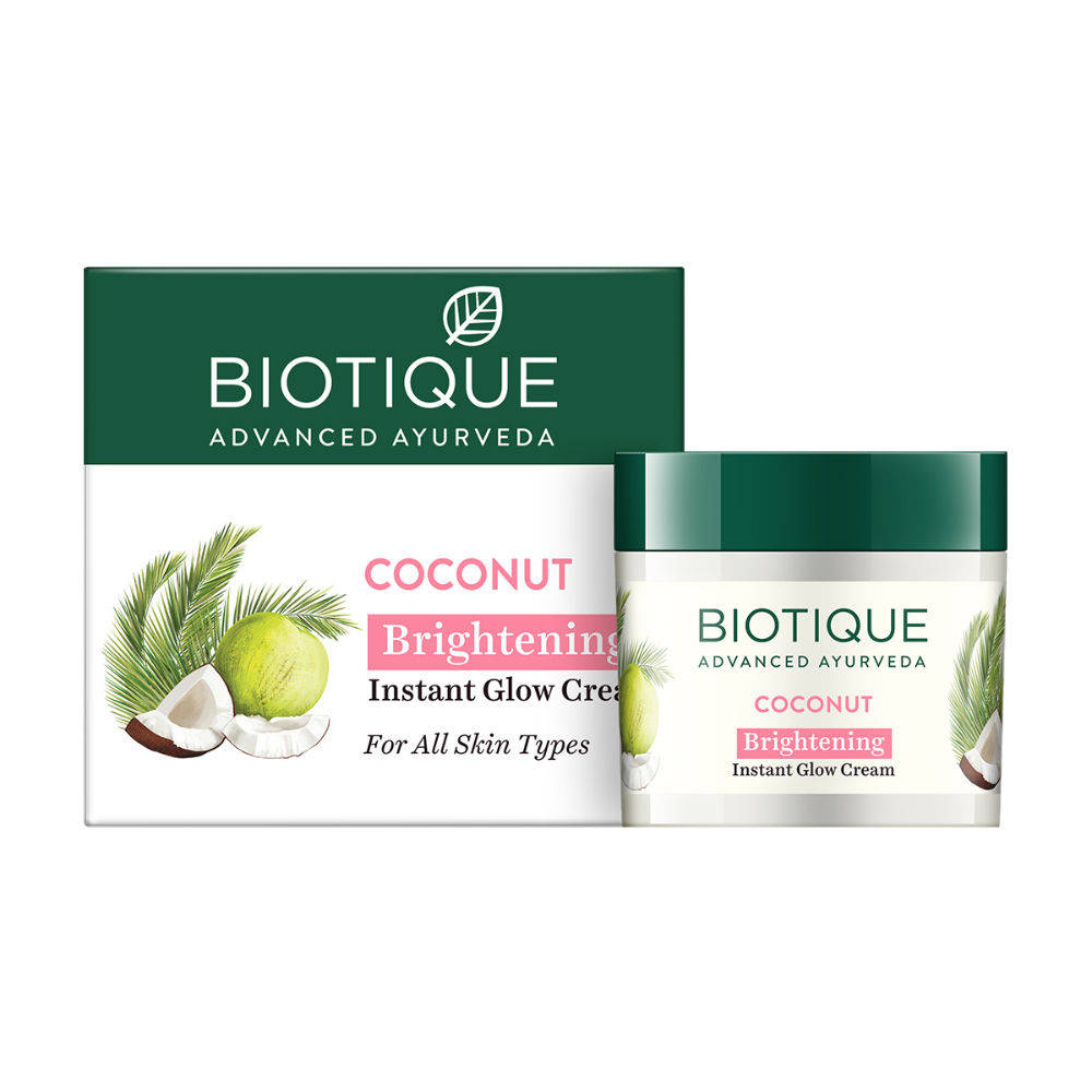 Biotique Coconut Brightening Instant Glow Cream · 50gm