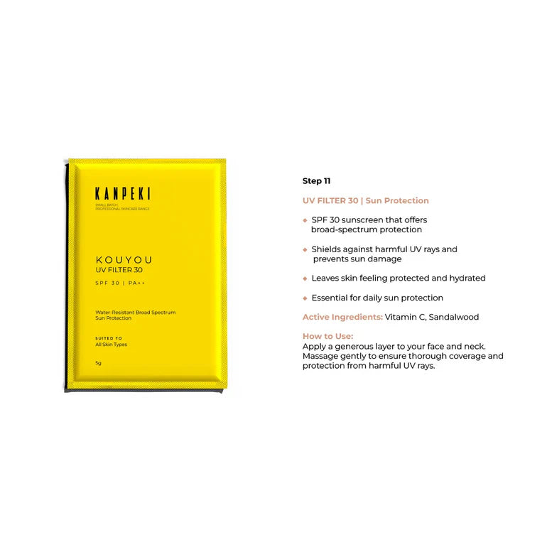 Kanpeki - Glass Glow Skin 11 Steps Facial (Brightening Hydrating Nourishing)