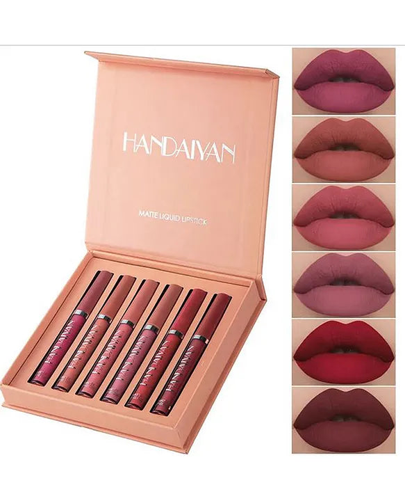 HANDAIYAN - Multicolor Matte Lipsticks Shade A (Pack of 6)