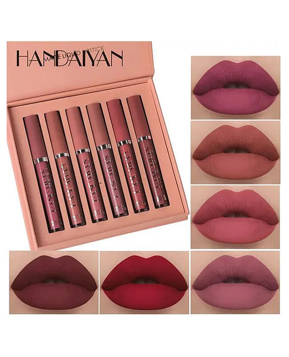 HANDAIYAN - Multicolor Matte Lipsticks Shade A (Pack of 6)