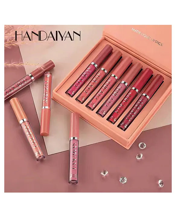 HANDAIYAN - Multicolor Matte Lipsticks Shade A (Pack of 6)