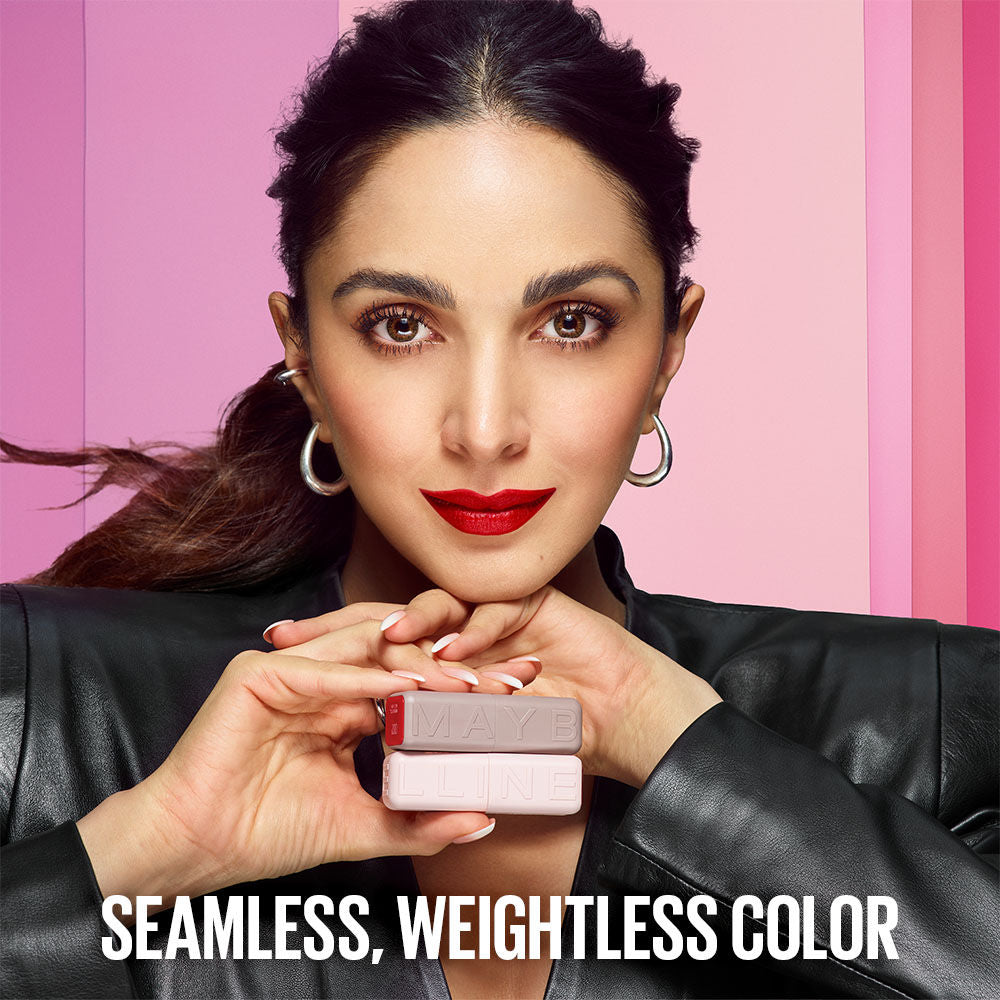 Maybelline Serum Satin Lipstick - 8Hr hydration, One-Swipe Bold Color - 104 Maybe It's Intense