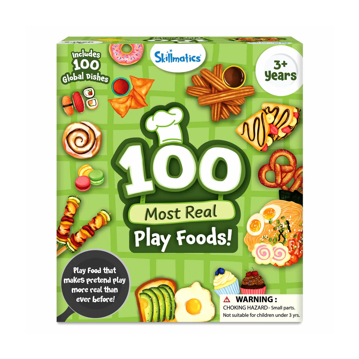 Skillmatics 100 Most Real Play Foods | Play Food for Realistic Pretend Play (ages 3+)