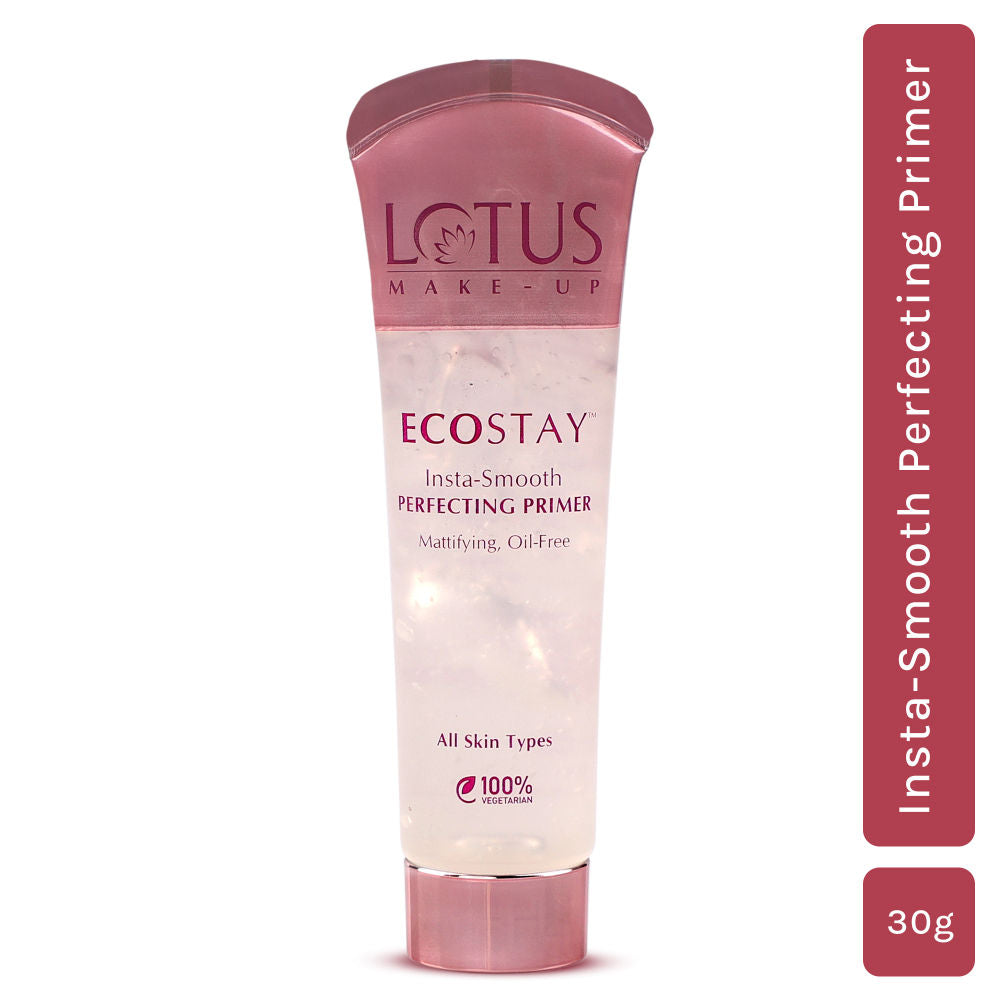 Lotus Make-Up Ecostay Insta Smooth Mattifying Perfecting Oil Free Primer,Matte Finish,All Skin Types (30g)