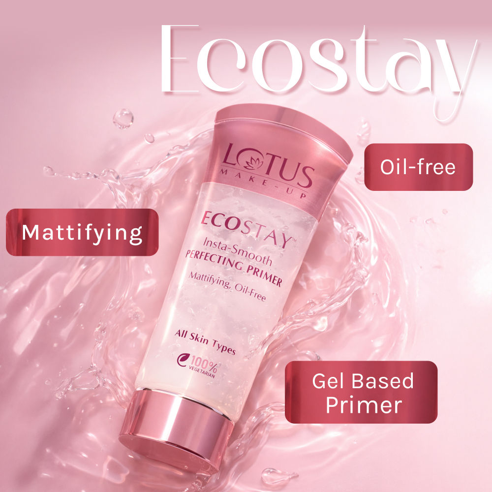 Lotus Make-Up Ecostay Insta Smooth Mattifying Perfecting Oil Free Primer,Matte Finish,All Skin Types (30g)
