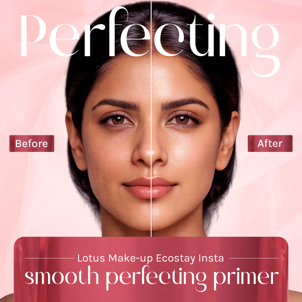 Lotus Make-Up Ecostay Insta Smooth Mattifying Perfecting Oil Free Primer,Matte Finish,All Skin Types (30g)