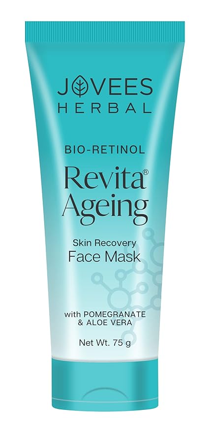 Jovees Herbal Bio-Retinol Revita Ageing Face Mask For Glowing Skin, De-Tan, Pores Tightening & Reduce Sign of Ageing | Made with Eco Certified Bio-Retinol For M