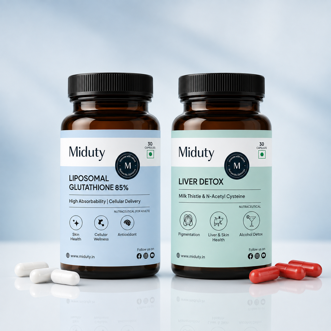 Miduty Clear Skin Combo: Liver Detox + Glutathione 85%