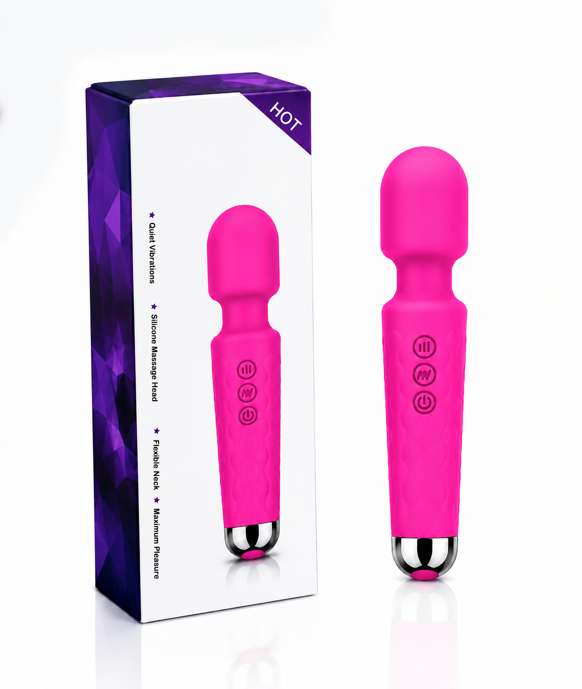 ALYV Rechargeable Full Body Massager for Women & Men | Cordless Electric Handheld Body Massager with Multiple Vibration Modes | Waterproof Body Massager | Pink