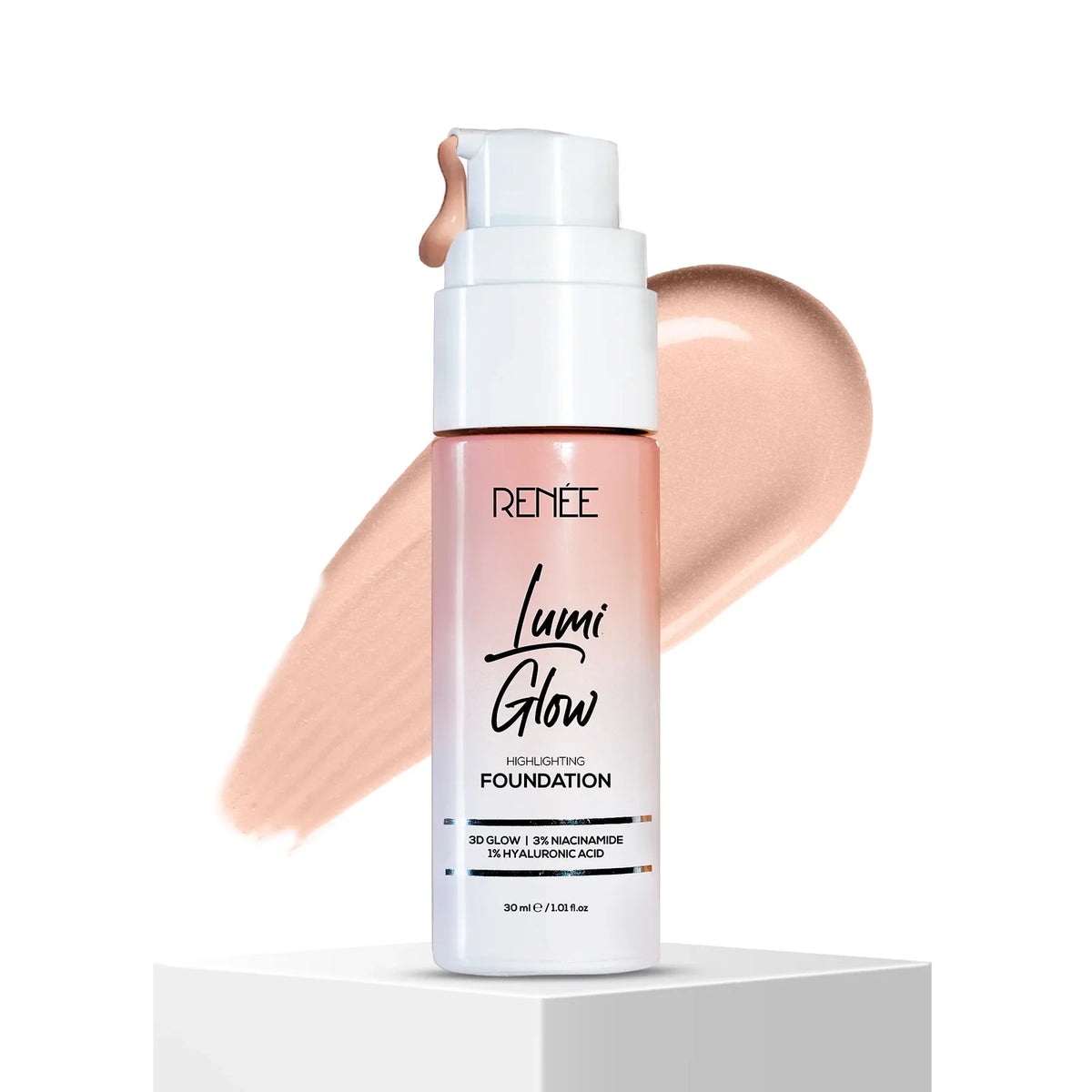 RENEE Lumi Glow Highlighting Liquid Foundation With 3D Glow For Skin 30ml 04 Luminous Sand