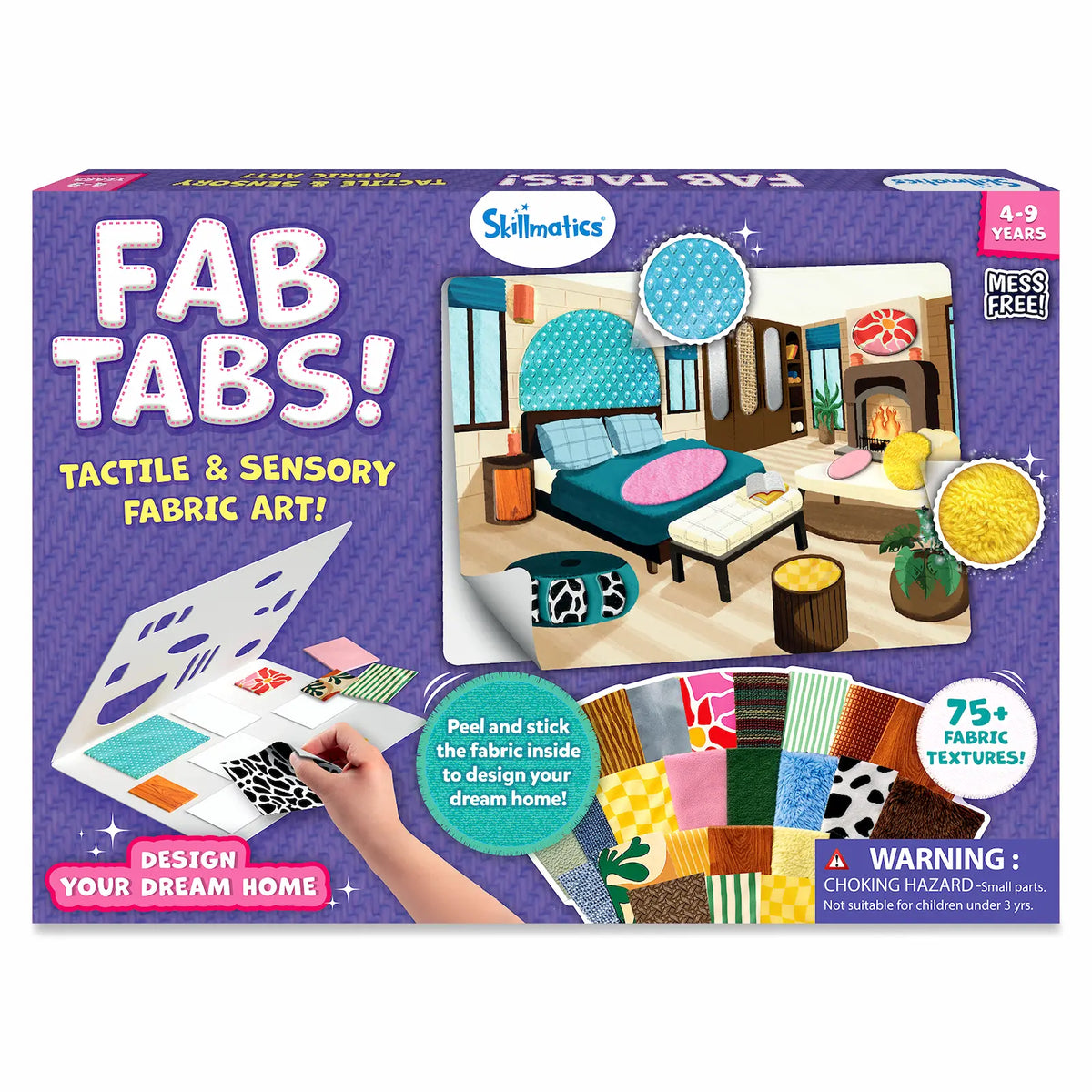 Skillmatics Fab Tabs: Design Your Dream Home | Tactile & Sensory Fabric Art (ages 4+)