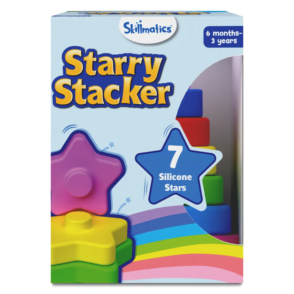 Skillmatics Starry Stacker | Silicone Stacking Toy (Ages 6 months - 3 years)