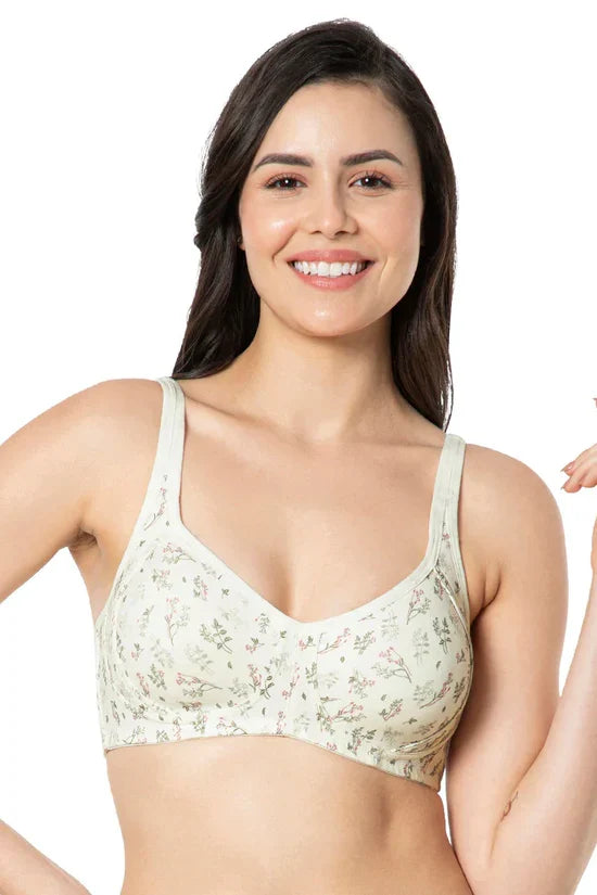 AMANTE-BRA10421 Cool Contour Non-Padded Bra with Aloe Finish 32B / BLACK