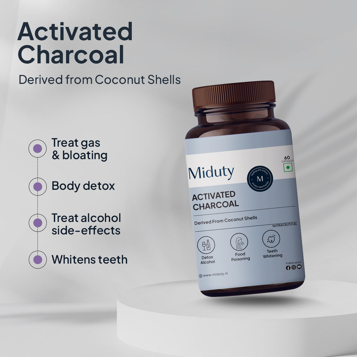 Miduty Activated Coconut Charcoal