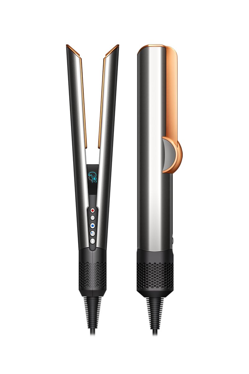 Dyson Airstrait™ Straightene| Dry & Straighten| Volumunious & Shiny Hair| Travel Friendly|Intelligent Heat Control| (Bright Nickle / Bright Copper)