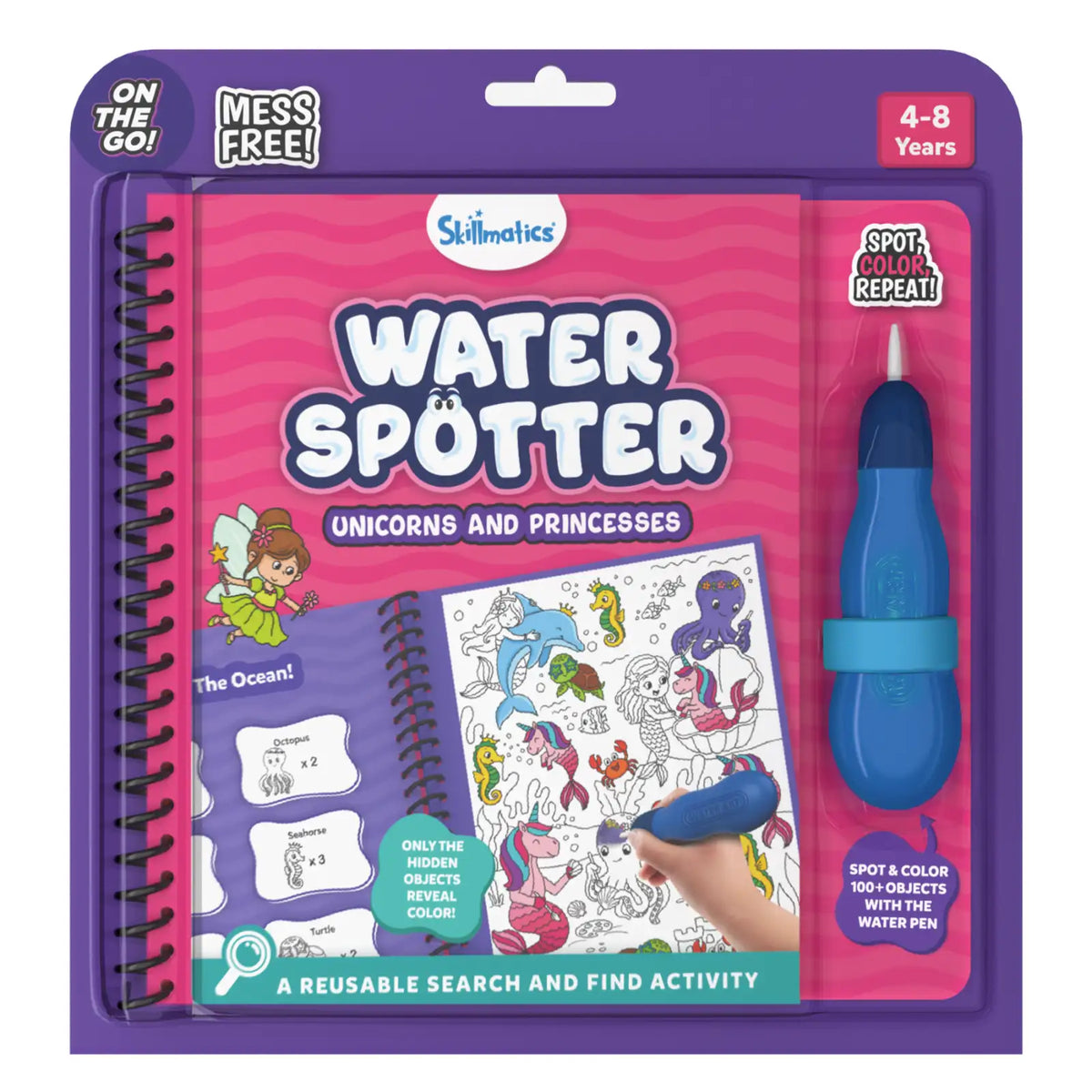 Skillmatics Water Spotter: Unicorns & Princesses | Reusable Search & Find Book (ages 4-8)