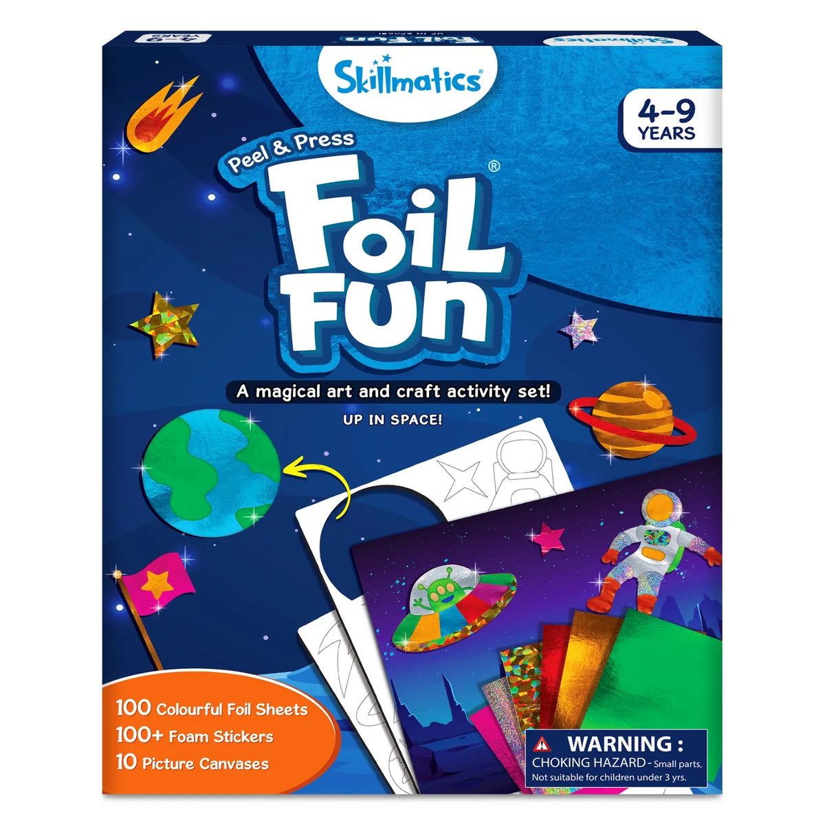 Skillmatics Foil Fun: Up in space | No Mess Art Kit (ages 4-9)