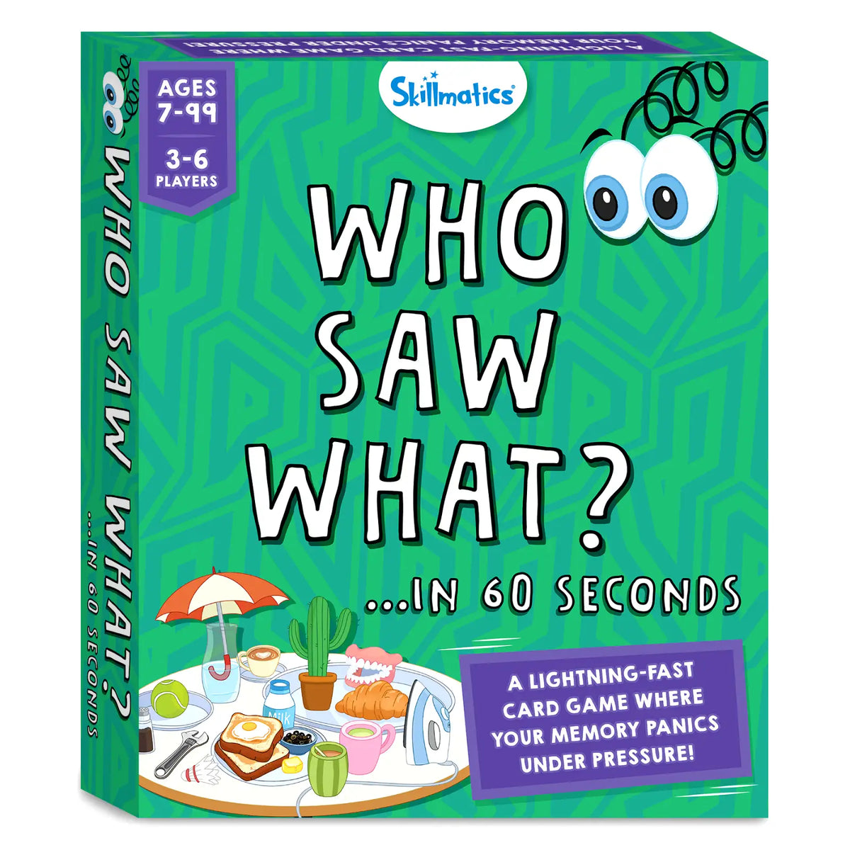 Skillmatics Who Saw What? In 60 Seconds: Fast-Paced Memory Game for Kids | Gifts for Ages 7+