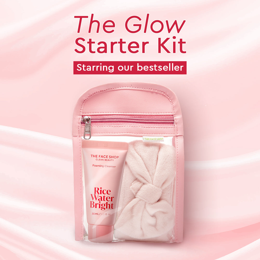 Affiliate Rice Water Bright Glow Starter Kit with Cleanser, Headband & Pouch (30ml)