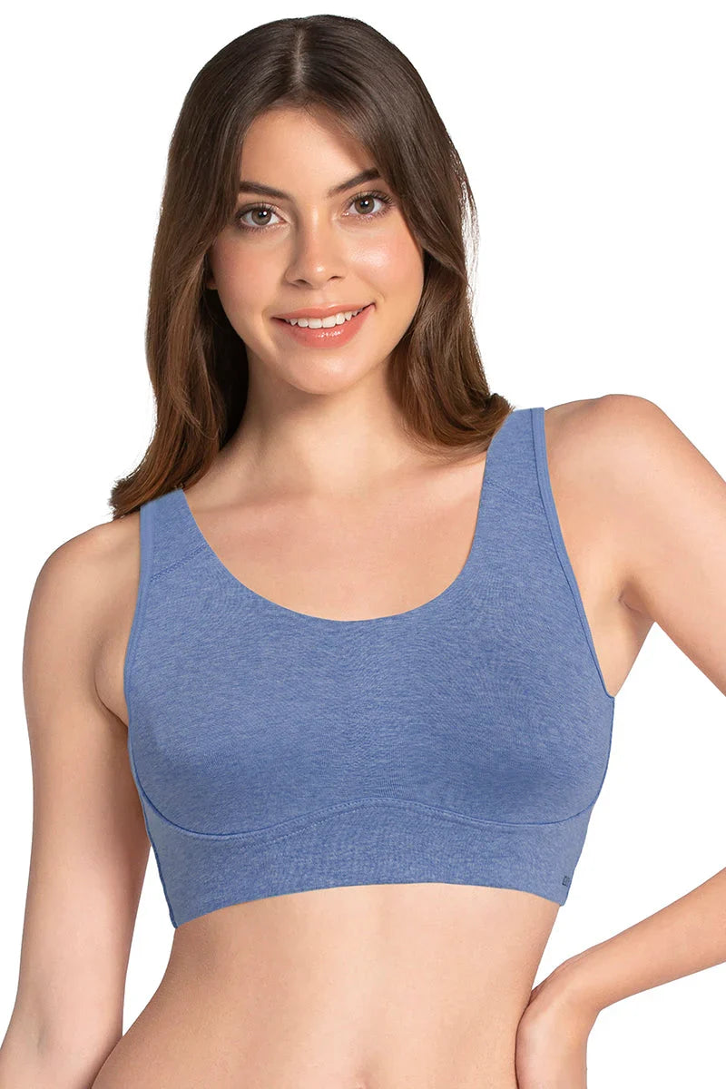 Amante 78801 All Day Lounge Solid Non Padded Non-Wired Bra S / Blue Marl