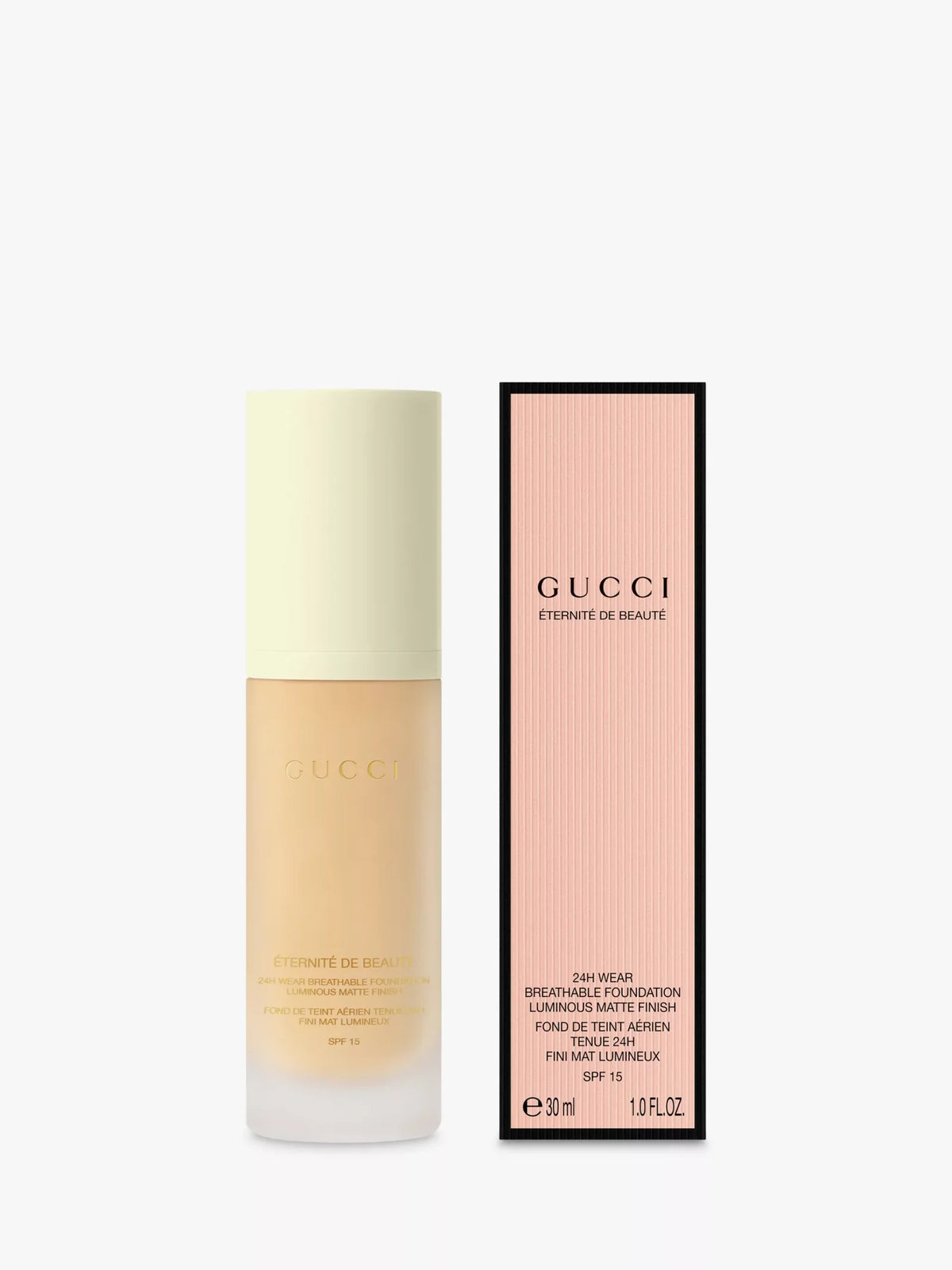 GUCCI ETERNITE DE BEAUTE 24H WEAR BREATHABLE FOUNDATION LUMINOUS MATTE FINISH SPF-15 30ML 130W