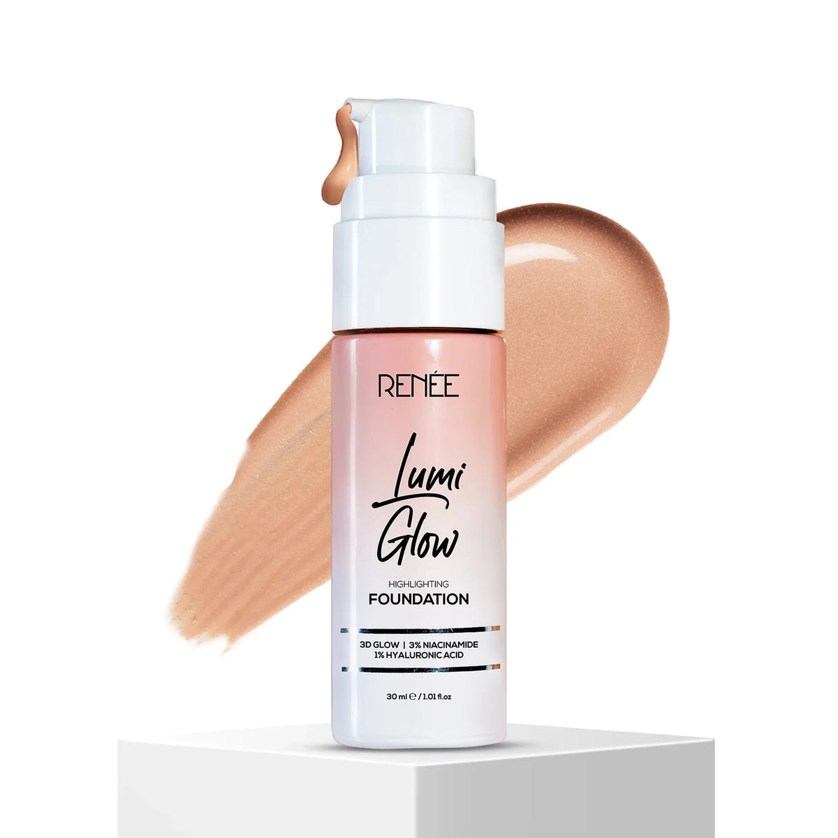 RENEE Lumi Glow Highlighting Liquid Foundation With 3D Glow For Skin 30ml 04 Luminous Sand