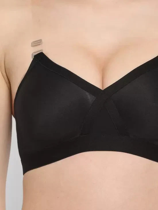 Floret Women Everyday Non Padded Bra T-3094 34(C) / BLACK