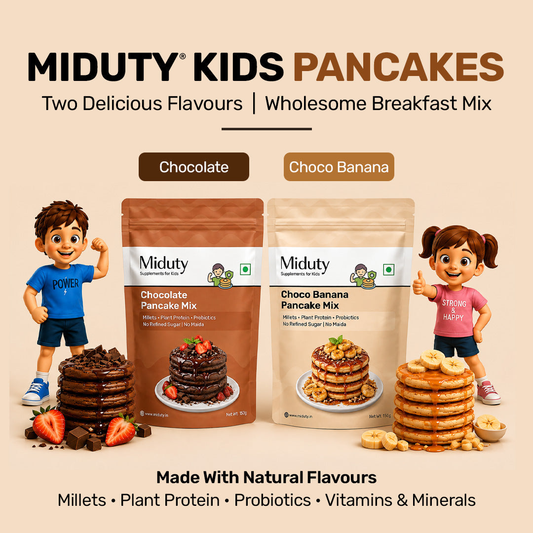 Miduty Kids Pancake Bundle: Chocolate & Choco Banana Pancake Pack of 2 (1 Each)