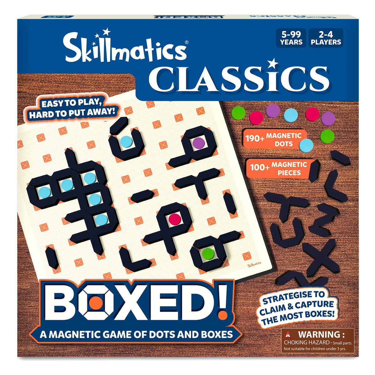 Skillmatics Boxed: A Magnetic Game of Dots & Boxes (ages 5+)