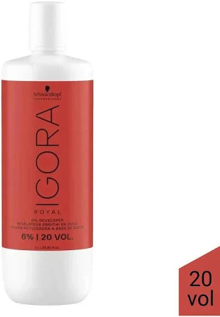 SCHWARZKOPF PROFESSIONAL IGORA ROYAL HAIR COLOR SCHWARZKOPF IGORA 6% OIL DEVELOPER 20VOL 1000ml