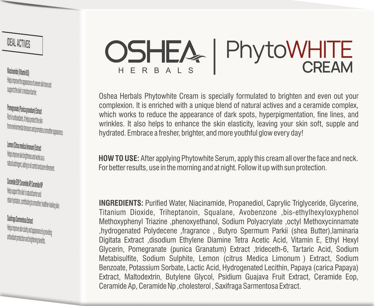 Oshea Herbals PhytoWHITE Brightening & Lightening Whitening Boost Cream with Spf 25 PA+ 50g