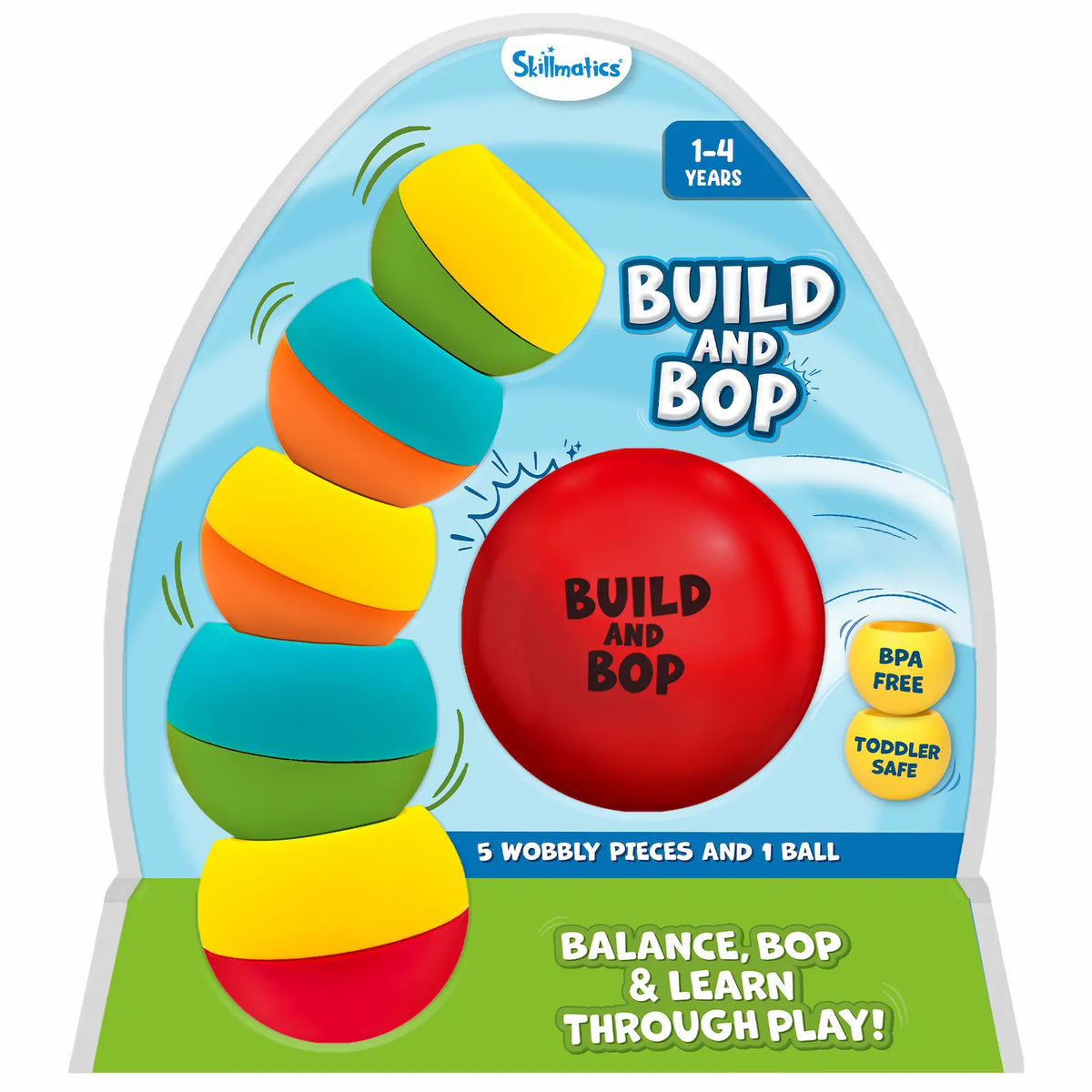 Skillmatics Build And Bop: Stacking & Toppling Toy for Toddlers (ages 1-4)